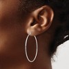 Black Bow Jewelry 1.25mm Sterling Silver Polished Round Hoop Earrings, 40mm (1 1/2 in) - 3 of 4