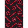 Marvel Mens' Deadpool Logo All Over Print Pajama Pants Black - 3 of 3
