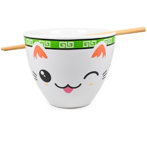 BOOM Bowl Bop Miso Happy Dinnerware Set | 16-Ounce Ramen Bowl, Chopsticks - 1 of 4