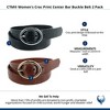 CTM Women's Croc Print Center Bar Buckle Belt 2 Pack - 4 of 4