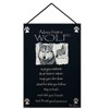 Manual Woodworkers and Weavers Advice from a Wolf Wall Hanging with Wildlife Quote and Rustic Nature-Inspired Design - 2 of 3