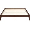 Merax 12-Inch Height Solid Bamboo Platform Bed Frame with Wooden Slats & Metal Support, Queen, Chocolate - 4 of 4