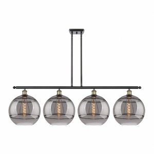 Rochester - 4 Light Stem Hung Island In Industrial Style-13.88 Inches Tall and 50.25 Inches Wide - 1 of 1