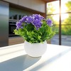 Unique Bargains Artificial Plants Semi-circle Lotus Bowl Plastic 3.74"x3.74"x10.63" 1 Pc - 2 of 4