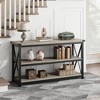 3-Tier Console Table with Storage Shelves, Industrial Rectangular Entryway & Sofa Table for Hallway, Living Room, Bedroom - 3 of 4