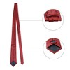 Allegra K Men's Polka Dots Business Wedding Pocket Square Clip Cufflinks Necktie Sets - 2 of 4