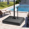 300 LBS Heavy Duty Water Sand Fillable Patio Cantilever Offset Umbrella Base Stand with Wheels and Drag Rod - 4 of 4