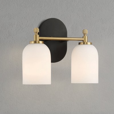 Vortex Traditional Style Two Lights Vanity Over Bathroom Mirror Wall Sconce with White Frosted Glass