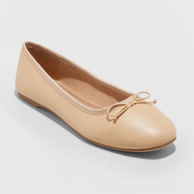 taupe ballet flats
