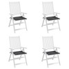 vidaXL Garden Chair Cushions 4 pcs - Comfy Outdoor Seat Cushions in Anthracite - Oxford Fabric Material - 15.7"x15.7"x1.2" Size - Stylish & Durable - 4 of 4