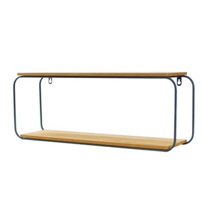 VIP Wood 24 in. Brown 2 Tier Wall Shelf - 1 of 4