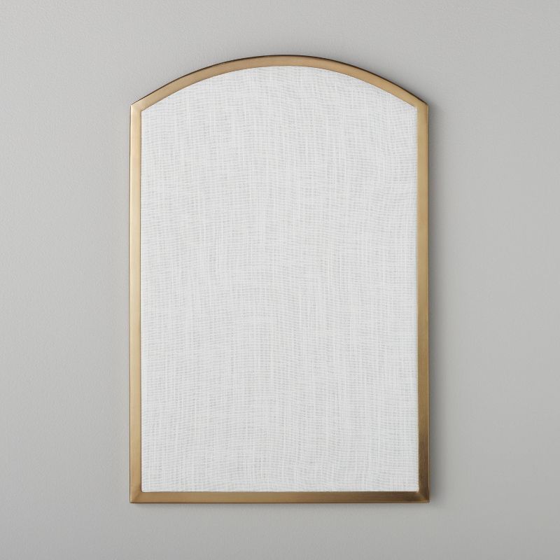 Arched 16&#34;x24&#34; Fabric Bulletin Board Brass - Hearth &#38; Hand&#8482; with Magnolia, 1 of 5