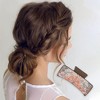 Unique Bargains Women's Fashion Grace Painting Hair Clips 3.94"x1.97"x1.77" Orange Deep Brown - 2 of 3