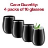 Smarty Had A Party 12 oz. Black w/ Silver Stemless Plastic Wine Glasses - 64 pcs - 4 of 4
