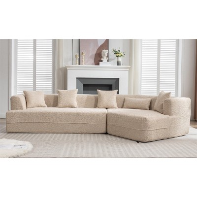 NicBex Couches for Living Room Modular Sofa Modern Minimalist Anti-wrinkle Fabric Upholstered Free Combination Sofa Couch with 2 Pillows