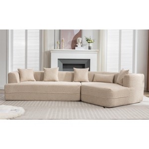 NicBex Couches for Living Room Modular Sofa Modern Minimalist Anti-wrinkle Fabric Upholstered Free Combination Sofa Couch with 2 Pillows - 1 of 4