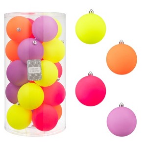 Every Day is Christmas 20ct Christmas Ornaments, Shatterproof Christmas Tree Ornaments Set, 97mm/3.81" Christmas Balls Decoration - 1 of 4