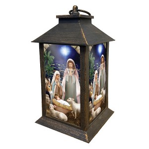 Briarwood Lane Christmas Lantern 13.5" x 5.5" x 5.5" Away in a Manger For Christmas Lantern - 1 of 3