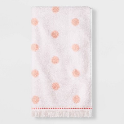Giwawa Abstract Circle Hand Towel Set of 2 Mid-Century Modern Kitchen Fingertip Bath Towel Gray Pink Soft Absorbent Small Hand Towels for Bathroom