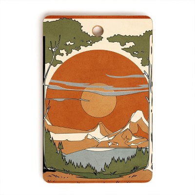 Nadja Wild Abstract Landscape 2 Cutting Board Rectangle - Deny Designs