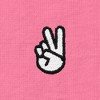 Dalix Peace Sign Embroidered Lightweight Relaxed Jersey Tee Summer Cute Positive Womens - 2 of 4