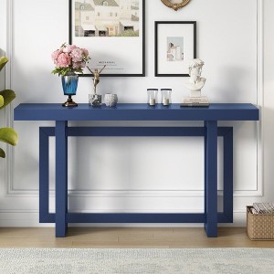 CAVINAS Modern Console Table with Wood Top,59 inch Rectangle Entryway Table for Living Room,Hallway - 1 of 4