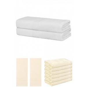 REGALWOVEN Striped Soft Absorbent Bathroom Cotton Towel Set 3 Pcs - 1 of 4