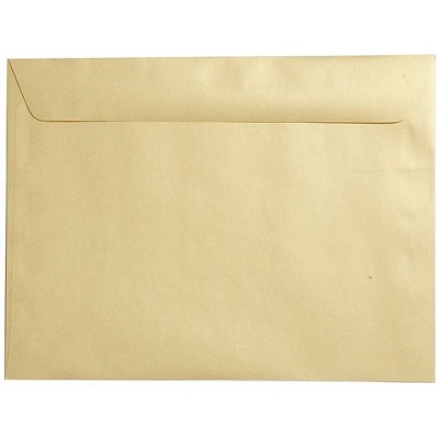 JAM Paper 9 x 12 Metallic Booklet Envelopes Stardream Gold V018321I