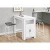 Vynxaria 48" Rectangular Counter Height Dining Table with Storage in White Laminate - 3 of 4