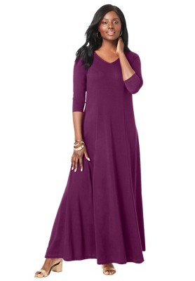 Jessica London Women's Plus Size Double-v Maxi Dress, 24 W