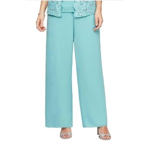Women's Chiffon Straight Leg Pant - Alex Evenings - 1 of 3