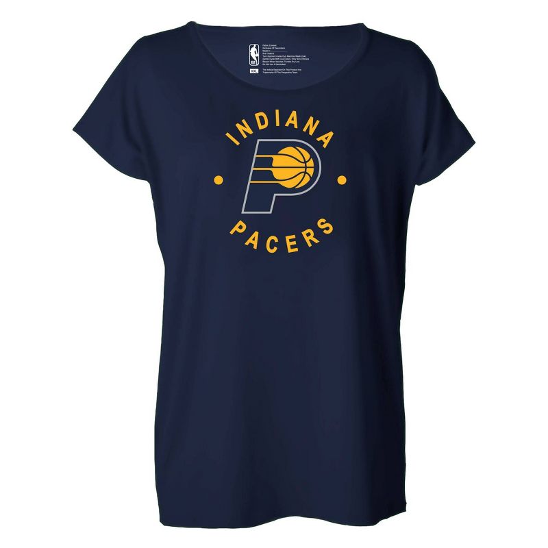 NBA Indiana Pacers Women&#39;s Dolman Short Sleeve T-Shirt, 1 of 5