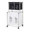 Yukimo 2 Tier Laundry Basket with 4 Removable Bags, Clothes Sorter Organizer with Wheels for Light and Dark Laundry - 2 of 4