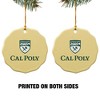 Cal Poly Primary Logo Porcelain Scalloped Holiday Christmas Tree Ornament - 2 of 4