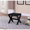 ?Vynxaria Velvet Upholstered Accent Bench ¨C Tufted Entryway & Living Room Seating with Nailhead Trim - 2 of 4