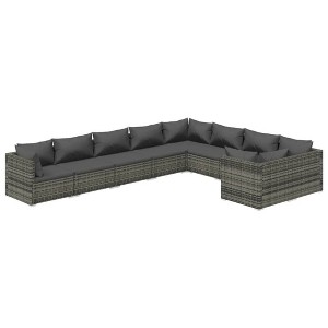 vidaXL Garden Lounge Set Grey PE rattan Large Modular - 1 of 4