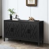 60'' Farmhouse Sideboard Buffet with 4 Doors and Adjustable Shelf,Spacious Storage Cabinet for Dining Room Entryway-Baofuwish - 3 of 4