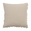 Saro Lifestyle Block Print Design Tufted Throw Pillow With Poly Filling - 2 of 3
