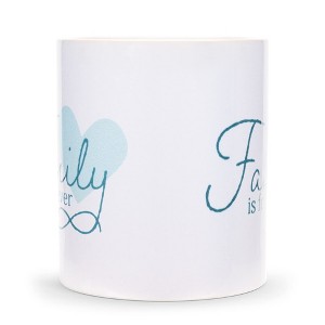 Elanze Designs Family is Forever Heart 11 Ounce White Ceramic Coffee Mug - 1 of 2