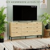 Brafabhome Rattan 9 Drawers Double Dresser Chest, Modern Wicker Chest with Sturdy Steel Legs for Bedroom Living Room Hallway | Beige - 4 of 4