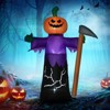 SEVOBAL Party Decorations and Accessories Inflatable Pumpkin Grim Reaper Halloween Yard Decor Party-Focused for Outdoor Fun, Purple, 9.1"*22.8"*62.3" - 2 of 4