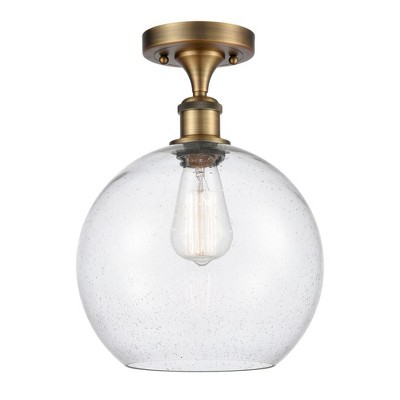 Athens - 1 Light Semi-Flush Mount In Industrial Style-15 Inches Tall and 10 Inches Wide