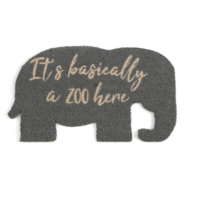 "It's Basically A Zoo Here" Doormat - Shiraleah