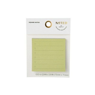 Post-it 3"x3" Lined Notes with Checkboxes - Lime Green