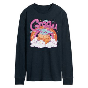 Men's - The Mandalorian - Grogu Kawaii Long Sleeve Graphic T-Shirt - 1 of 3