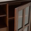 53" Wood Tall Transitional TV Media Stand with Cord Management, Tempered Glass Doors and Ball-Bearing Drawer Glides for Living Room and Bedroom - 2 of 4