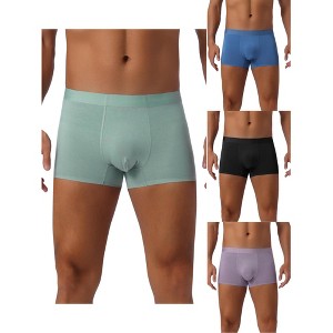 INSPIRE CHIC Men's 4 Pack Underwear Soft Solid Color Basic Boxer Briefs - 1 of 4