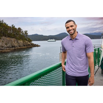 Cutter & Buck Eco Heather Stripe Stretch Recycled Mens Polo