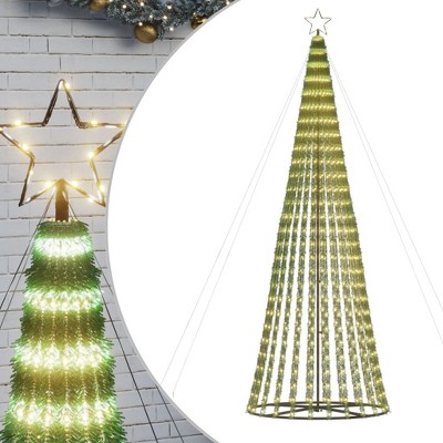 vidaXL Christmas Tree Light Cone with 1544 Warm White LEDs - Outdoor and Indoor use - Stunning 8 Lighting Effects