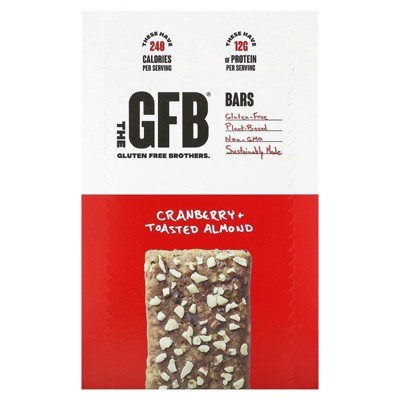 The GFB Gluten Free Bars, Cranberry + Toasted Almond, 12 Bars, 2.05 oz (58 g) Each